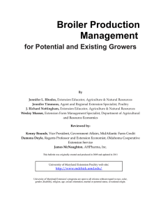 Broiler Production Management for Potential and Existing Growers