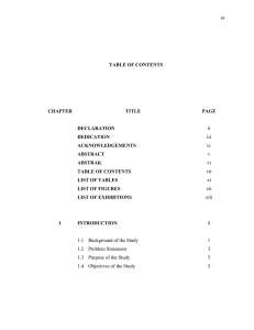 TABLE OF CONTENTS CHAPTER TITLE