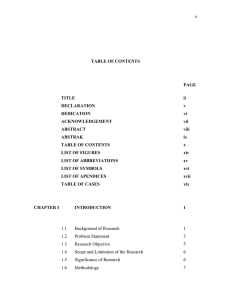 x TABLE OF CONTENTS PAGE