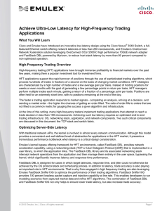 Achieve Ultra-Low Latency for High-Frequency Trading Applications  What You Will Learn