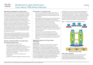 Multiprotocol Label Switching on Cisco Nexus 7000 Series Switches •
