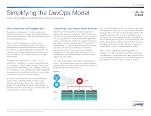 Simplifying the DevOps Model Why Automation with Puppet Labs? At-A-Glance