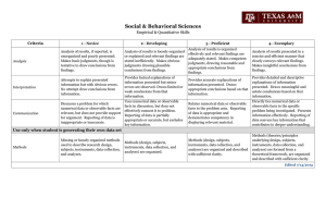 Social &amp; Behavioral Sciences  Empirical &amp; Quantitative Skills Criteria