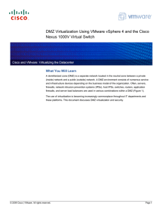 DMZ Virtualization Using VMware vSphere 4 and the Cisco   What You Will Learn 