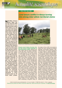 N Land tenure confl ict in Kenya turning
