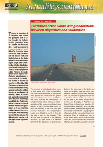 T Territories of the South and globalization: between disparities and solidarities