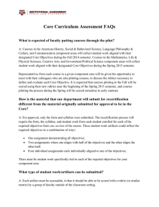Core Curriculum Assessment FAQs