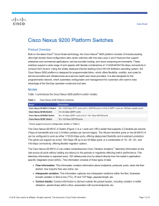 Cisco Nexus 9200 Platform Switches Product Overview