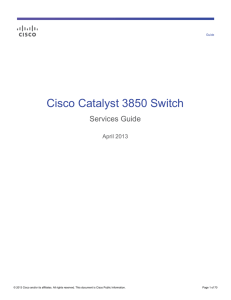 Cisco Catalyst 3850 Switch Services Guide April 2013