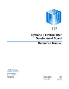 Cyclone II EP2C35 DSP Development Board Reference Manual