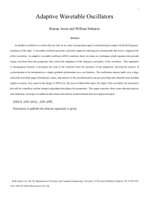 Adaptive Wavetable Oscillators Raman Arora and William Sethares