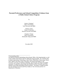 Parental Preferences and School Competition: Evidence from