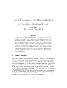 Moment Inequalities and Their Application. . April, 2005.