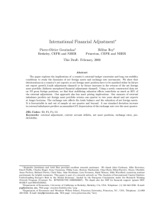 International Financial Adjustment