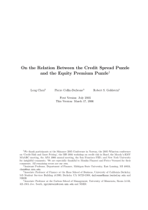 On the Relation Between the Credit Spread Puzzle