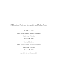 Deliberation, Preference Uncertainty and Voting Rules