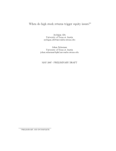 When do high stock returns trigger equity issues?