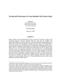 Pricing and Performance of Loans Bundled with Underwriting