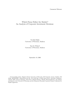 Which Firms Follow the Market? An Analysis of Corporate Investment Decisions