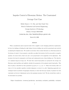 Impulse Control of Brownian Motion: The Constrained Average Cost Case