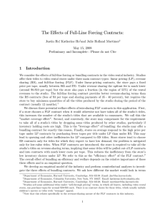 The E¤ects of Full-Line Forcing Contracts: