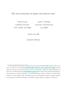 The term structures of equity and interest rates