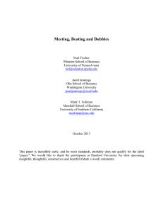 Meeting, Beating and Bubbles