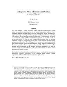 Endogenous Public Information and Welfare in Market Games *
