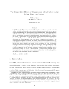 The Competitive Effects of Transmission Infrastructure in the Indian Electricity Market ∗
