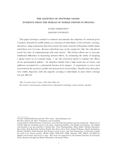This paper develops a method to estimate and simulate the... I estimate demand for mobile phones as a function of...
