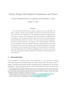 Project Design with Limited Commitment and Teams ∗ George Georgiadis