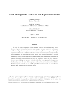 Asset Management Contracts and Equilibrium Prices