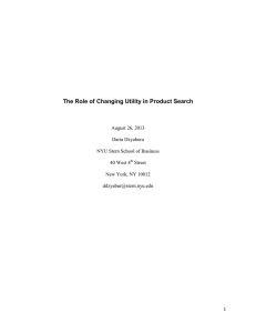 The Role of Changing Utility in Product Search