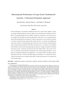 Measuring the Performance of Large-Scale Combinatorial Auctions: A Structural Estimation Approach