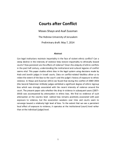 Courts after Conflict  Moses Shayo and Asaf Zussman