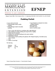EFNEP Pudding Parfait