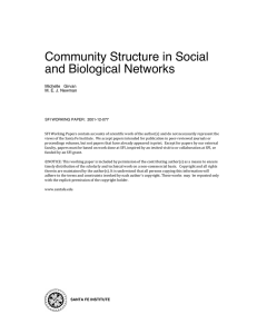 Community Structure in Social and Biological Networks Michelle   Girvan
