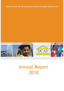 Annual Report 2010 D C A F DCAF