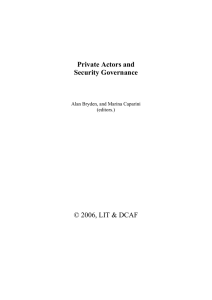 Private Actors and Security Governance  © 2006, LIT &amp; DCAF
