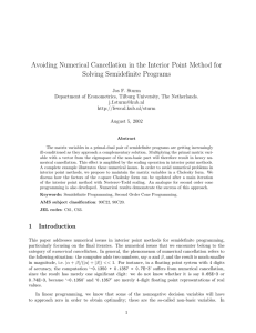 Avoiding Numerical Cancellation in the Interior Point Method for