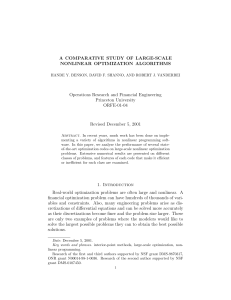 A COMPARATIVE STUDY OF LARGE-SCALE NONLINEAR OPTIMIZATION ALGORITHMS
