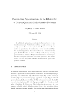 Constructing Approximations to the Efficient Set of Convex Quadratic Multiobjective Problems