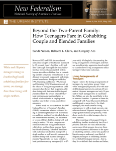 New Federalism Beyond the Two-Parent Family: How Teenagers Fare in Cohabiting