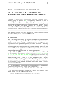 CUTEr (and SifDec), a Constrained and Unconstrained Testing Environment, revisited Cerfacs