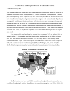 Gasoline Taxes and Rising Fuel Prices in the Aftermath of...