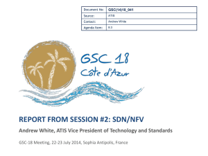 REPORT FROM SESSION #2: SDN/NFV GSC(14)18_041