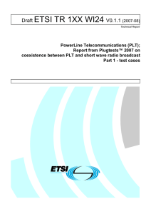 ETSI TR 1XX WI24 Draft V0.1.1
