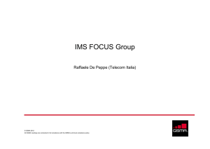 IMS FOCUS Group Raffaele De Peppe (Telecom Italia)