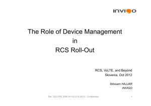 The Role of Device Management in RCS Roll-Out RCS, VoLTE, and Beyond