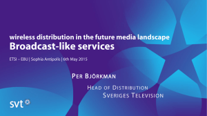 Broadcast-like services wireless distribution in the future media landscape P B
